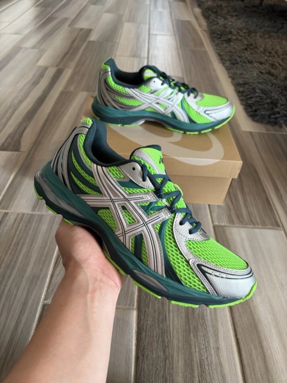 Men's ASICS GEL-SEKIRAN Sneaker - Green Gecko Pure Silver 1203A954-300 - Limited - Picture 4 of 13